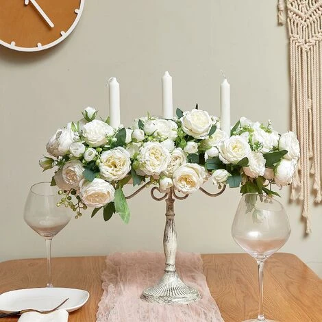 4 Bouquets De Roses Artificielles Faux Bouquet Bouquet De Décoration De Mariage En Soie 4 4 Bouquets De Roses Artificielles Faux Bouquet Bouquet De Décoration De Mariage En Soie – Image 2