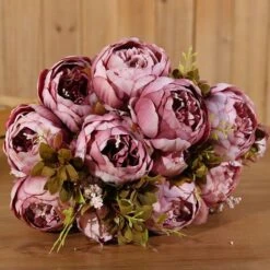 Bouquet De Fleurs En Soie De Pivoine Artificielle Vintage Décoration De Mariage à La Maison 9 Bouquet De Fleurs En Soie De Pivoine Artificielle Vintage Décoration De Mariage à La Maison -Pas Cher Flore Calme Magasin 97629991 3