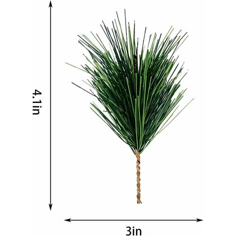 Paquet De 60 Branches D'aiguille De Pin Vert Faux Petites Tiges De Branche De Pin Pour La Décoration De Guirlande De Noël Maison Vacances Jardin 5 Paquet De 60 Branches D'aiguille De Pin Vert Faux Petites Tiges De Branche De Pin Pour La Décoration De Guirlande De Noël Maison Vacances Jardin – Image 3
