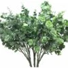 Lot De 3 Branche De Feuilles D’Eucalyptus Argenté Feuillage Fleurs Artificielles Plantes Artificielle Tiges Pour Fête Mariage Décoration De La Maison