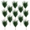 Paquet De 60 Branches D'aiguille De Pin Vert Faux Petites Tiges De Branche De Pin Pour La Décoration De Guirlande De Noël Maison Vacances Jardin