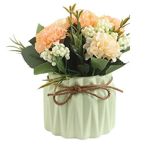 Fleurs Artificielles Avec Vase, Bouquet De Main D'hortensia Et Vase, Ensemble De Fleurs Artificielles De Style Ins, Adapté Au Salon, à La Table à Manger, Au Bureau, Au Mariage, à La Décoration De La M 3 Fleurs Artificielles Avec Vase, Bouquet De Main D'hortensia Et Vase, Ensemble De Fleurs Artificielles De Style Ins, Adapté Au Salon, à La Table à Manger, Au Bureau, Au Mariage, à La Décoration De La M
