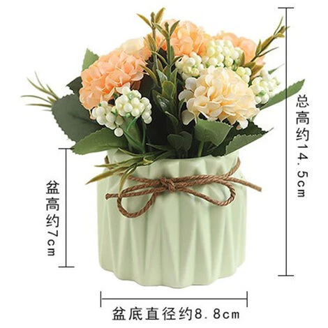 Fleurs Artificielles Avec Vase, Bouquet De Main D'hortensia Et Vase, Ensemble De Fleurs Artificielles De Style Ins, Adapté Au Salon, à La Table à Manger, Au Bureau, Au Mariage, à La Décoration De La M 4 Fleurs Artificielles Avec Vase, Bouquet De Main D'hortensia Et Vase, Ensemble De Fleurs Artificielles De Style Ins, Adapté Au Salon, à La Table à Manger, Au Bureau, Au Mariage, à La Décoration De La M – Image 2