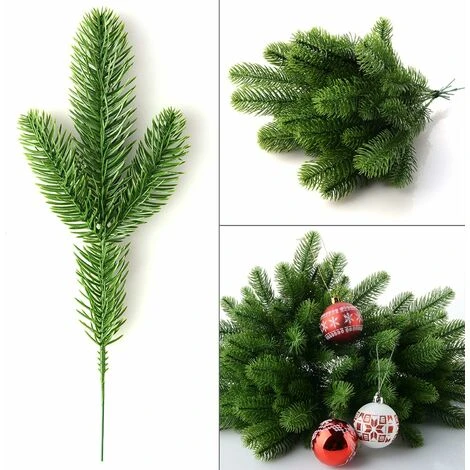 Lot De 50 Branches De Pin Artificielles Pour Couronne De Noël Ou Décoration De Jardin 248cm Lot De 30. 5 Lot De 50 Branches De Pin Artificielles Pour Couronne De Noël Ou Décoration De Jardin 248cm Lot De 30. – Image 3